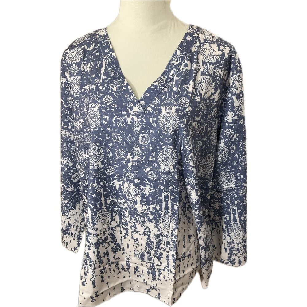 NWT Shein V-Neck Mid length sleeve casual blouse  Size XXL